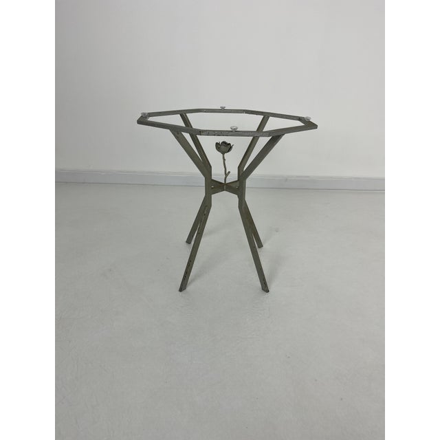 Metal Iron Coffee Table with Marble Top, 1960s For Sale - Image 7 of 9