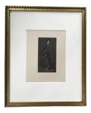 Antique 1912 "The Blue Kimono" Wood Engraving Print by Henry Wolf