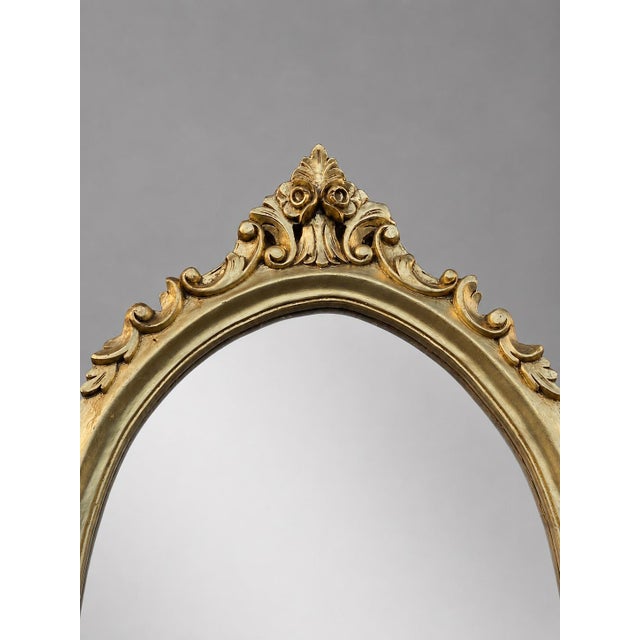 1920 French Artisan Louis XVI Gold Marble Console With Mirror Set - 2 Pc For Sale - Image 10 of 12