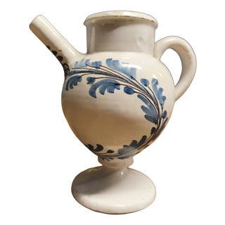 Early 19th Century Ceramic Pharmacy Storage Container with Beaked Spout For Sale