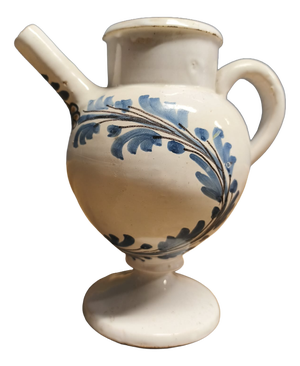 Early 19th Century Ceramic Pharmacy Storage Container with Beaked Spout
