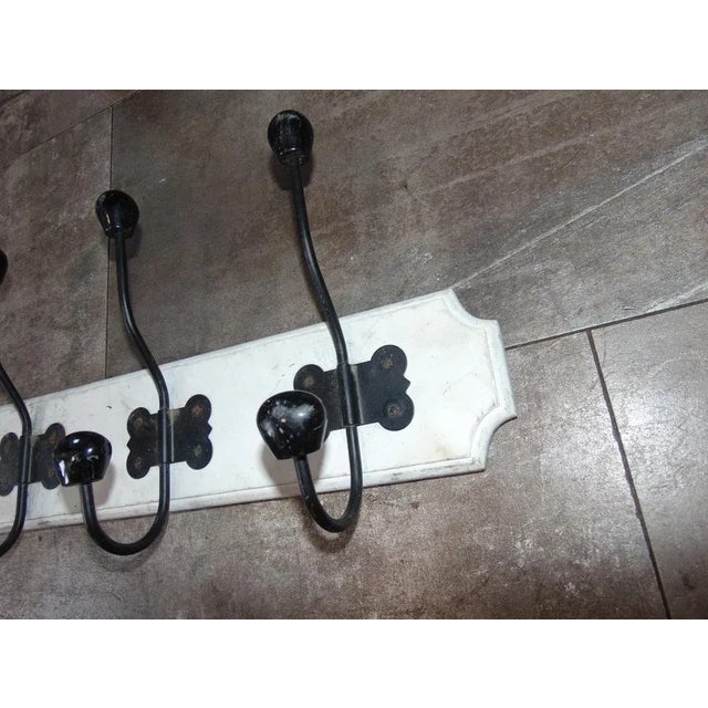 Vintage 1980s coat rack, dimensions - width 40 cm, depth 9.5 cm, height 20.5 cm.