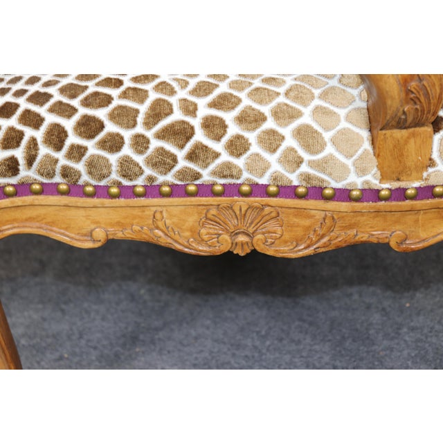 Louis XV Style Cheetah Print Upholstered Arm Chair For Sale - Image 10 of 11
