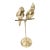 Mid-Century Hollywood Regency Solid Brass Lovebirds on Perch Stand For Sale