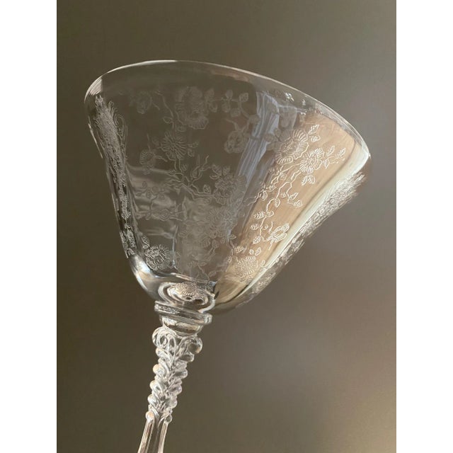 Vintage Etched Floral Glasses - Set of 13 For Sale - Image 10 of 13