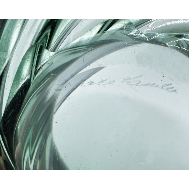 1960s Green Crystal Vase by Val Saint Lambert, 1960s For Sale - Image 5 of 14