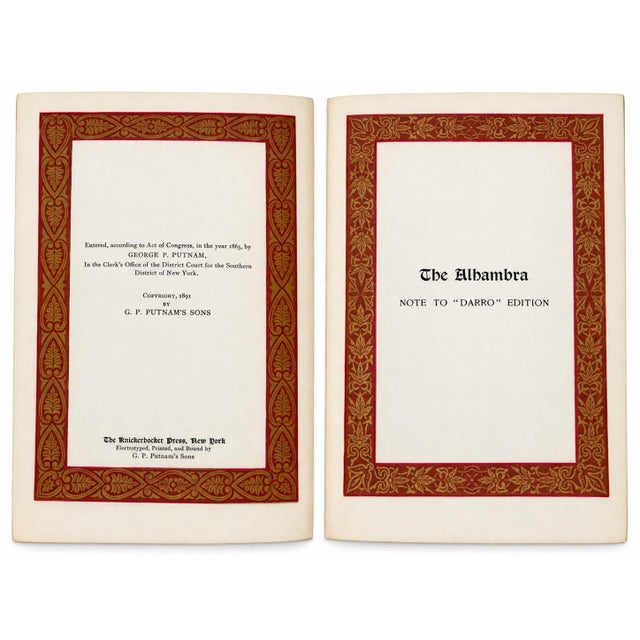 1892 Washington Irving the Alhambra Darro Edition, 2 Volumes With Original Wrappers For Sale In Portland, OR - Image 6 of 12