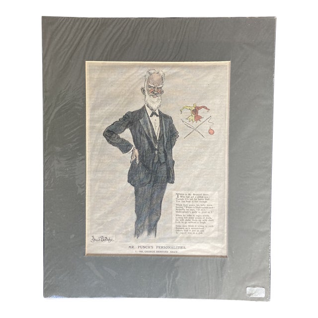 Late 19th Century "Mr. Punches Personalities: Mr. George Bernard Shaw" Figurative Print For Sale