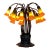 Vintage 18-Light Tiffany-Style Lily Lamp - Art Nouveau Studio Reproduction For Sale