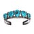 7" Y Vintage Native American Sterling turquoise row cuff bracelet For Sale - Image 4 of 11