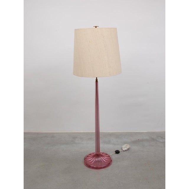 1950s Pink Art Glass Floor Lamp by Barovier E Toso, Italy, 1956 For Sale - Image 5 of 14