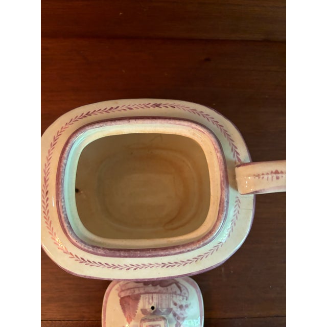 Circa 1830 Pink Luster-Wear Teapot For Sale - Image 4 of 5