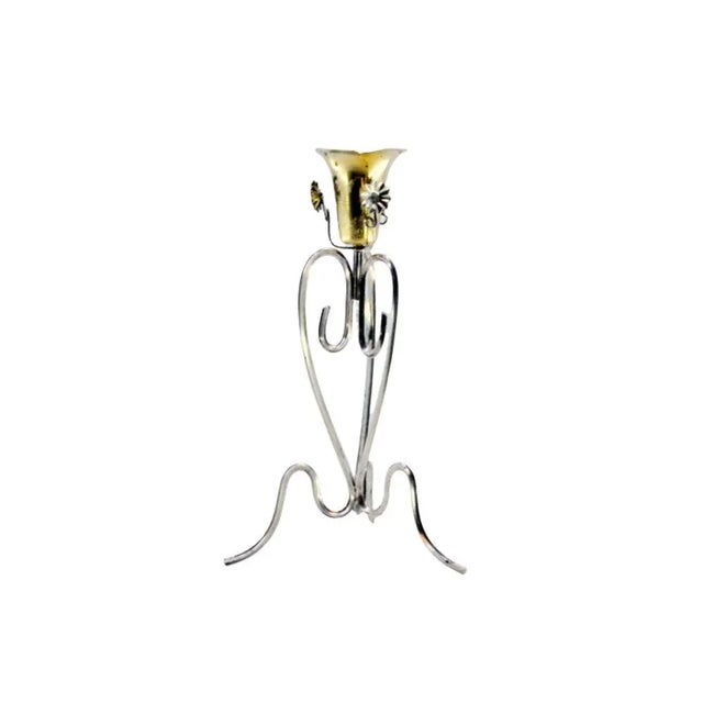 Silver Toothpick Holder with Golden Chalice For Sale - Image 9 of 9