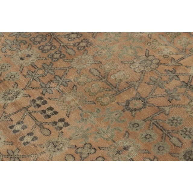 Rug & Kilim’s Samarkand-Inspired Rug in Beige With Cool Ice Blue Floral Patterns For Sale In New York - Image 6 of 8