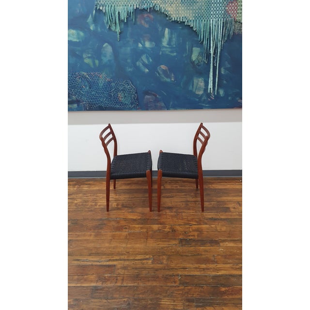 Mid-Century Modern Vintage J.L. Moller 78s Chairs, Set of 2 For Sale - Image 3 of 4