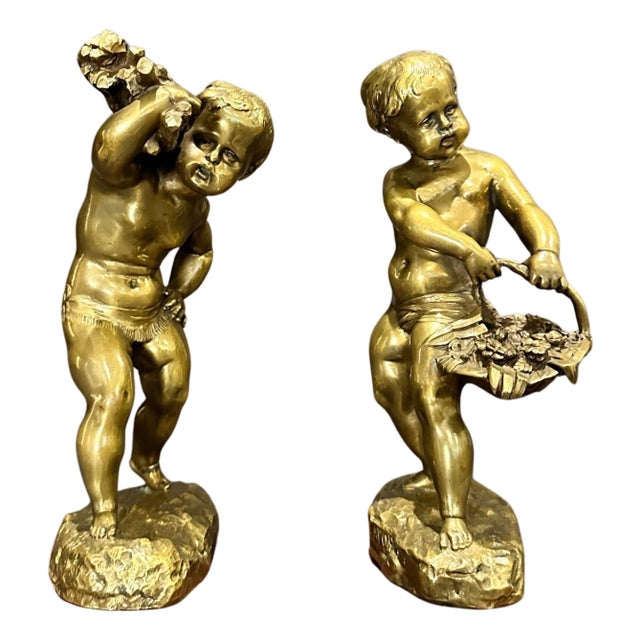 Late 19th Century Bronze Sculptures/Bookends By Emile Laporte - A Pair For Sale