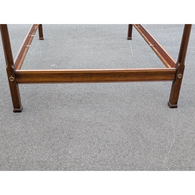 Vintage Davis Cabinet Co. Mahogany 4 Poster Queen Size Bed For Sale - Image 9 of 11