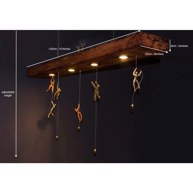 Brown Pendant Light by Frankie Cesare For Sale - Image 8 of 10
