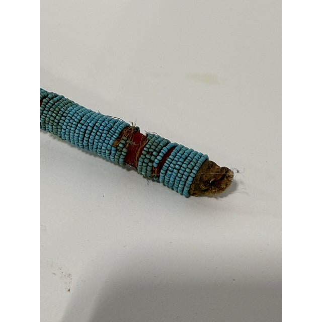 Native American, Western Great Plains Ceremonial Beaded War Club Circa 1900 For Sale - Image 4 of 13