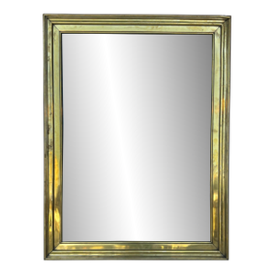 20th Century French Brass Bistro Wall Mirror