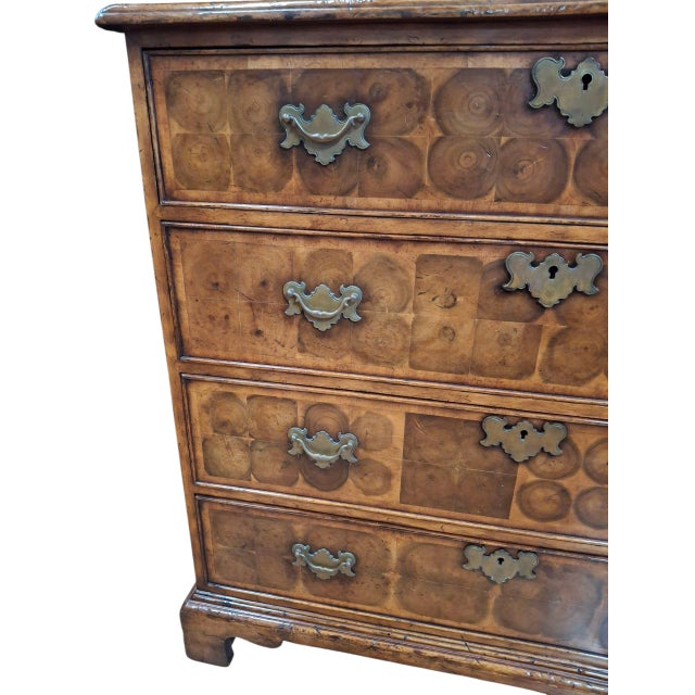 William and Mary Style Oyster Veneer Chest of Drawers For Sale - Image 11 of 12