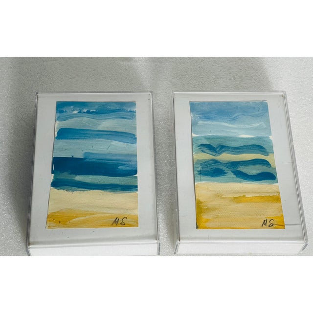 Abstract Dyptich Sunny Isles Beach in Acrylic Frame For Sale - Image 4 of 6
