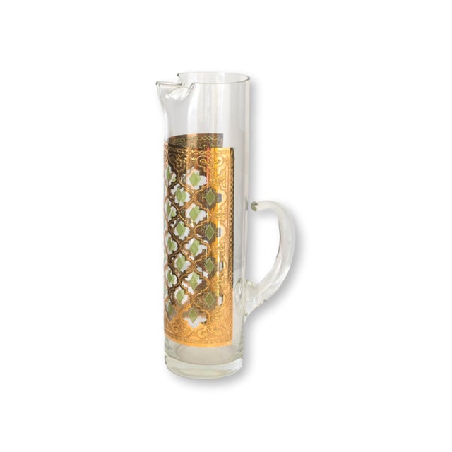 Mid-Century Modern Mid 20th Century Mid Century Modern Culver Valencia Gilt Glassware Set, 11 Pieces For Sale - Image 3 of 10