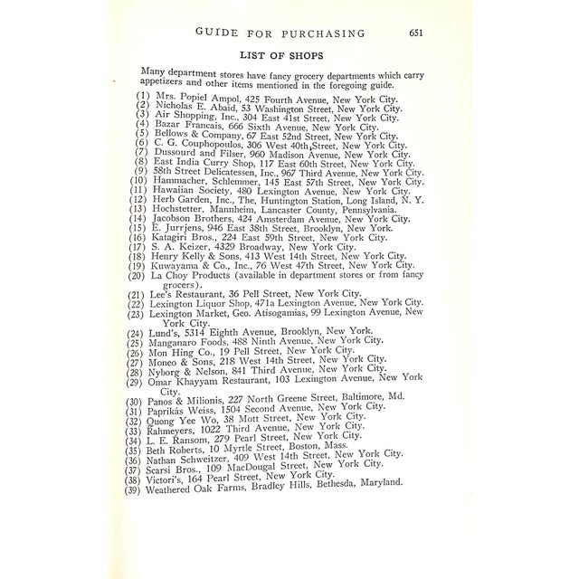 "The World Wide Cook Book: Menus and Recipes of 75 Nations" 1939 Metzelthin, Pearl V. For Sale In New York - Image 6 of 7