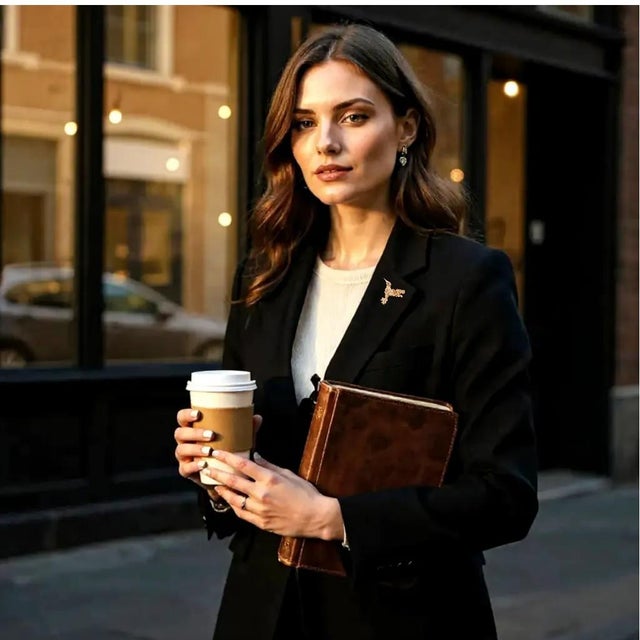 Gold 14k Yellow Gold Hummingbird Brooch 1 Inch For Sale - Image 8 of 11
