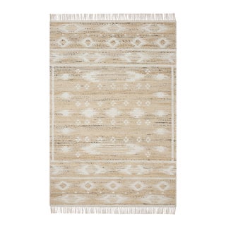 Angela Rose x Loloi Rivers Natural / Ivory 18" x 18" Sample Rug For Sale