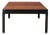 Vintage Square Coffee Table in Wood and Metal by MIM Roma, Italy, 1960s For Sale