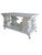 Handcrafted Italian table measuring 121 cm x 61 cm x 64 cm in height, crafted from papier-mâché and wood. The table has an...