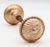 This Vernacular style antique brass Corbin knob set was made in 1895. The knob has an asymmetrical design with a polished...