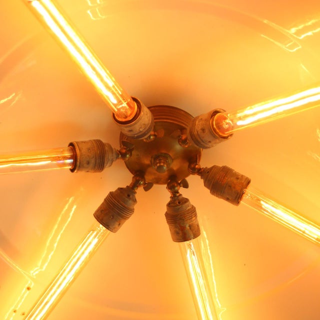 1950s Large Mid-Century Modern Dutch Industrial Grey Enamel Pendant Lamps from Philips For Sale - Image 5 of 9