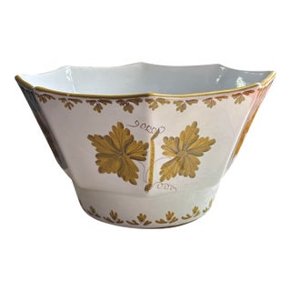 Italian Scalloped Grape Leaf Bowl For Sale