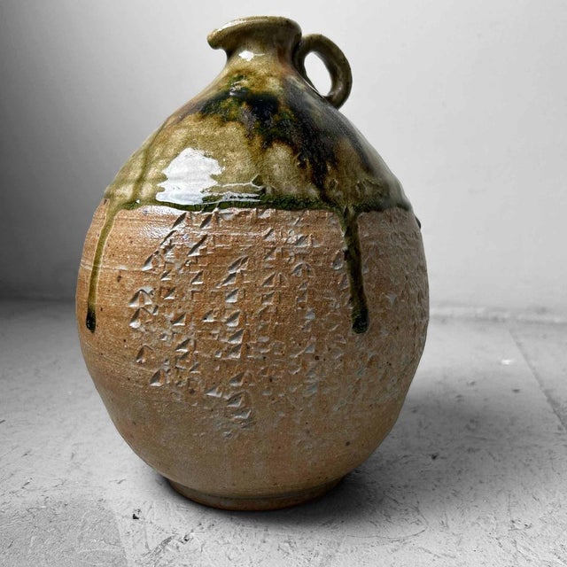 Ceramic Mid-Century Glazed Ceramic Shigaraki Jug, Japan, 1960s For Sale - Image 7 of 18