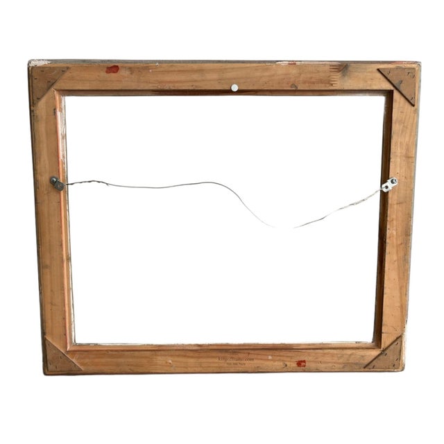Vintage Mission Style Giltwood Picture Frame For Sale - Image 9 of 9
