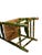 Antique Spanish Colonial Green and Gilt Ladderback Chair For Sale In Chicago - Image 6 of 9