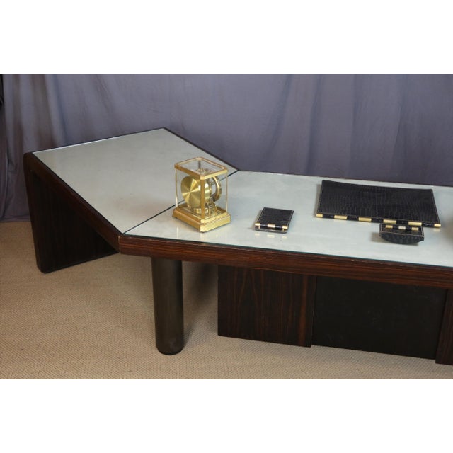 Wood Art Deco Style Desk, 1940s For Sale - Image 7 of 15