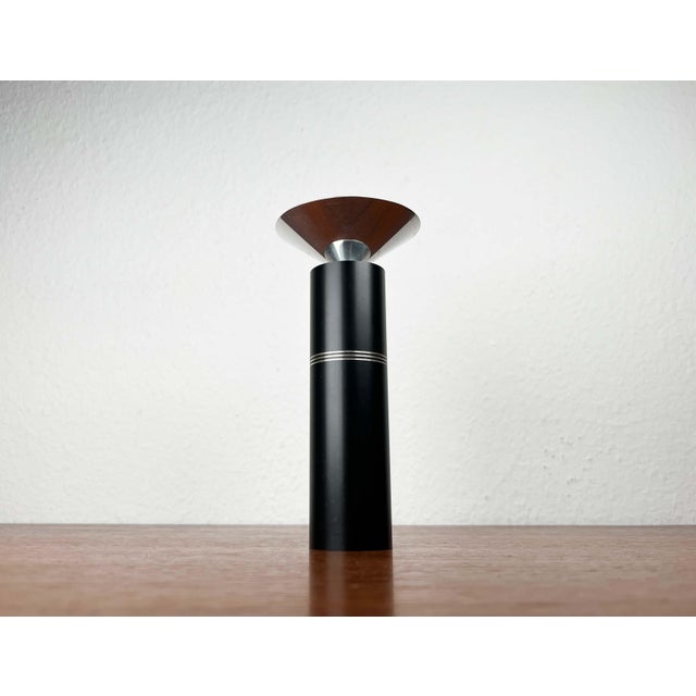Black Postmodern Danish Metal Candleholder from Royal Copenhagen, 1980s For Sale - Image 8 of 18