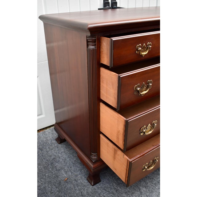 Vintage Chippendale Mahogany Chest of Drawers Carved Shell Dresser For Sale - Image 16 of 16