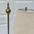 Vintage 1940s Brass and Dark Green Candlestick Floor Lamp With Shade For Sale - Image 4 of 10
