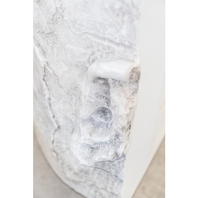 Carrara Marble Sculpture Cabinet For Sale - Image 3 of 17