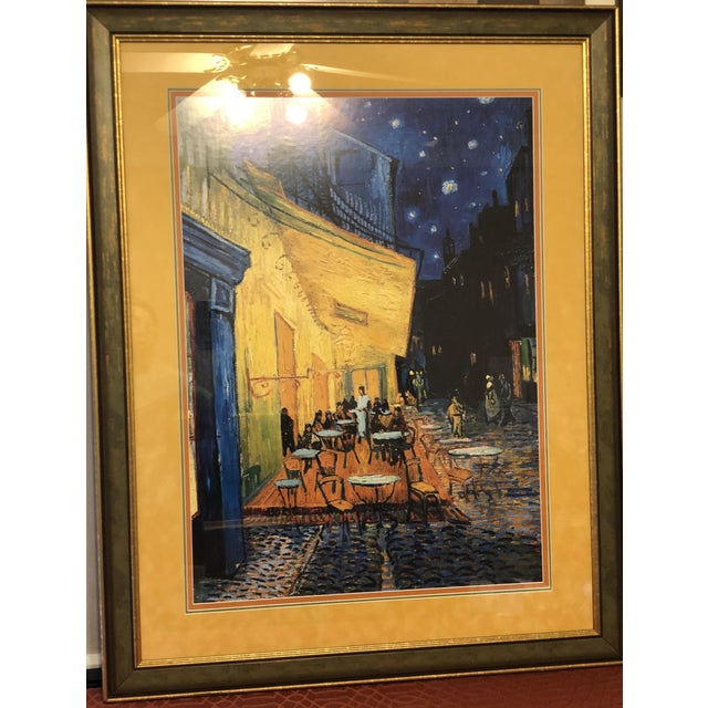 Oversized Van Gogh "Café Terrace at Night" Custom Framed Art For Sale - Image 10 of 11