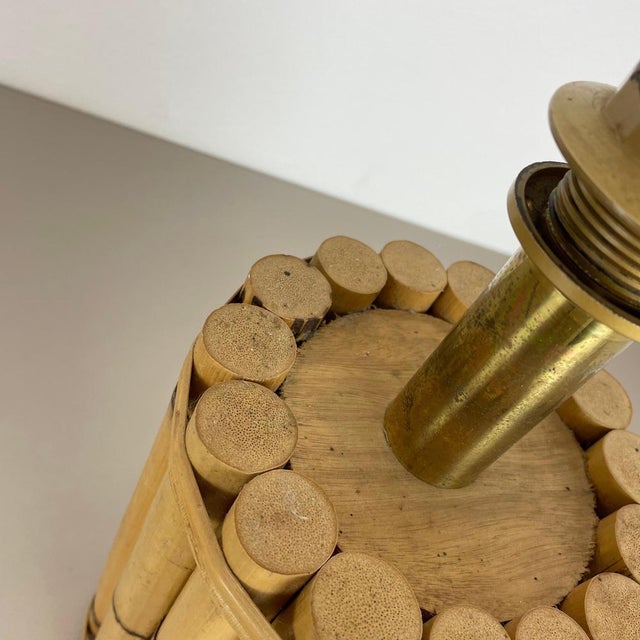 Hollywood Regency Bamboo Tiki Table Light, Italy, 1970s For Sale - Image 12 of 18