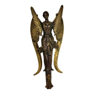 Bombay Company "Gloria" Harvest Goddess Angel Figurine, Metal Wall Mount For Sale