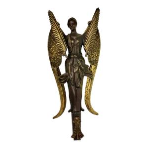 Late 20th Century Bombay Company Angel Gloria Figurine Harvest Goddess Metal Wall Mount