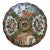Antique Chinoiserie Style Chinese Rose Medallion Scalloped Saucer For Sale