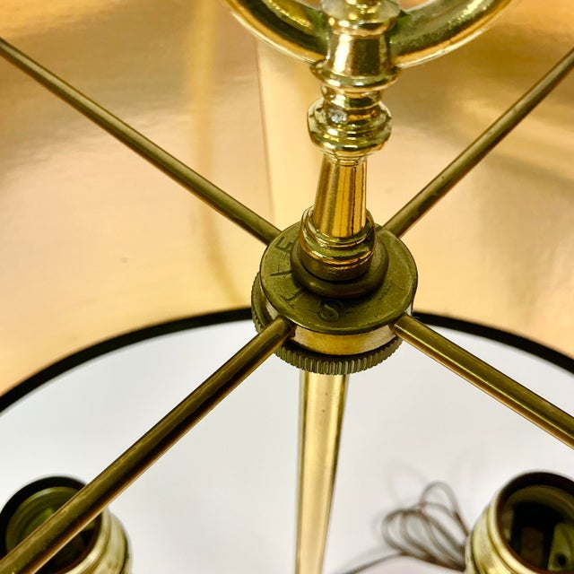 Vintage Home is pleased to offer this French Regency Neoclassical Bouilette style table lamp. It features two candlestick...