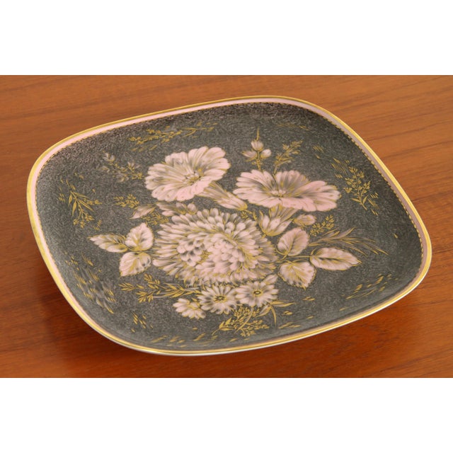 Here is an absolutely stunning vintage c.1950's wall charger by Rosenthal China in their Florida line, with amazing pink &...